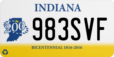 IN license plate 983SVF