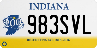 IN license plate 983SVL