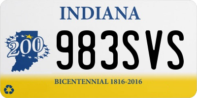 IN license plate 983SVS