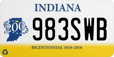 IN license plate 983SWB