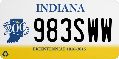 IN license plate 983SWW