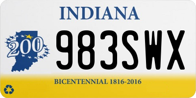 IN license plate 983SWX