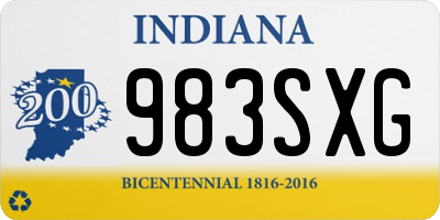 IN license plate 983SXG