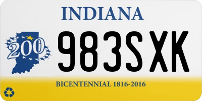 IN license plate 983SXK