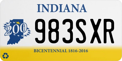 IN license plate 983SXR