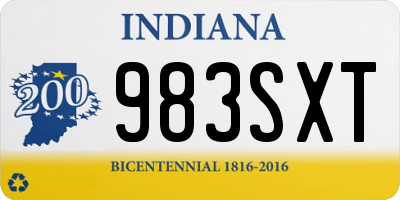 IN license plate 983SXT