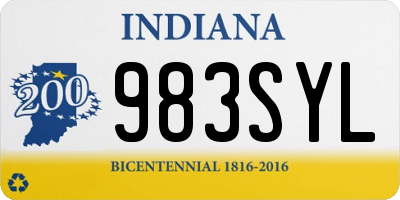 IN license plate 983SYL