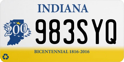 IN license plate 983SYQ