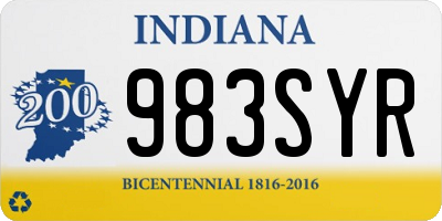 IN license plate 983SYR