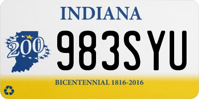 IN license plate 983SYU