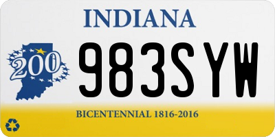 IN license plate 983SYW