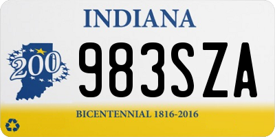 IN license plate 983SZA