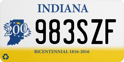 IN license plate 983SZF