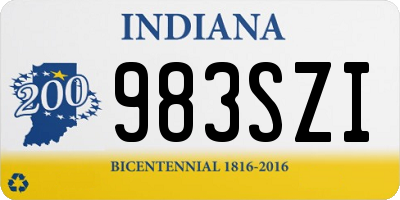 IN license plate 983SZI