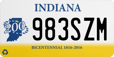 IN license plate 983SZM