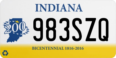 IN license plate 983SZQ