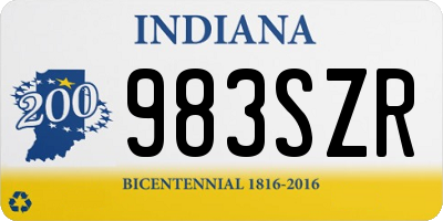 IN license plate 983SZR