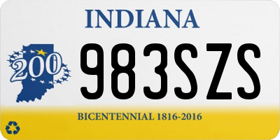 IN license plate 983SZS