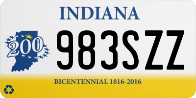 IN license plate 983SZZ