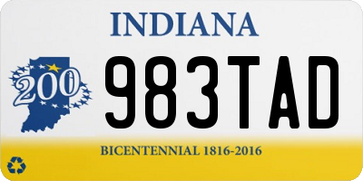 IN license plate 983TAD