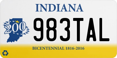 IN license plate 983TAL