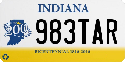 IN license plate 983TAR