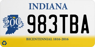 IN license plate 983TBA