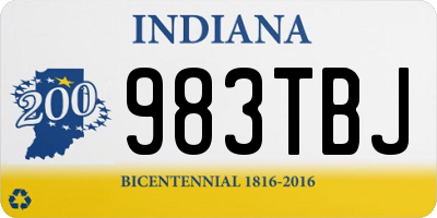 IN license plate 983TBJ