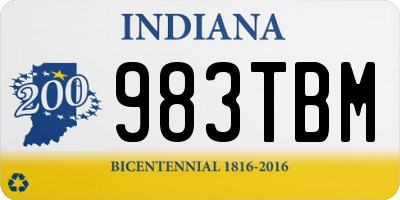 IN license plate 983TBM