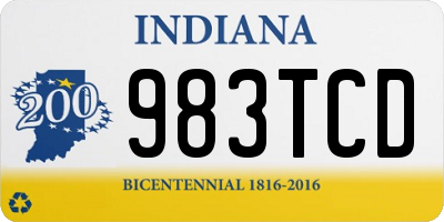 IN license plate 983TCD