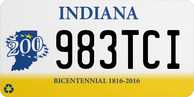 IN license plate 983TCI