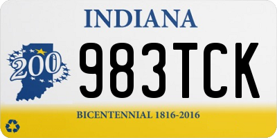 IN license plate 983TCK