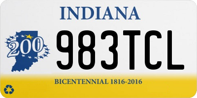 IN license plate 983TCL