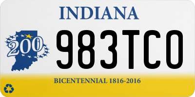 IN license plate 983TCO