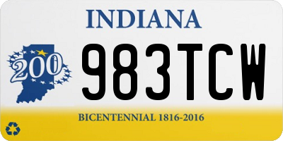 IN license plate 983TCW