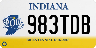 IN license plate 983TDB