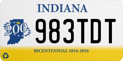 IN license plate 983TDT