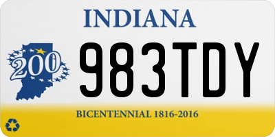 IN license plate 983TDY