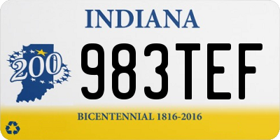 IN license plate 983TEF