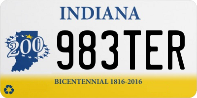 IN license plate 983TER