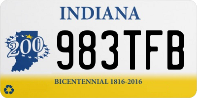 IN license plate 983TFB