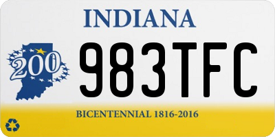IN license plate 983TFC
