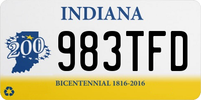 IN license plate 983TFD