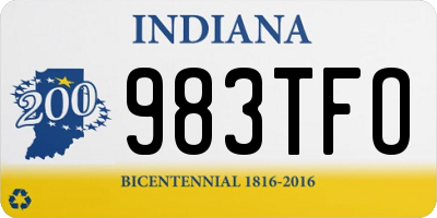 IN license plate 983TFO