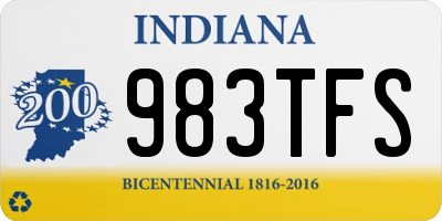 IN license plate 983TFS