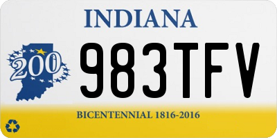 IN license plate 983TFV