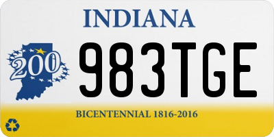 IN license plate 983TGE