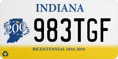 IN license plate 983TGF