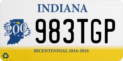 IN license plate 983TGP