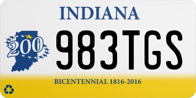 IN license plate 983TGS